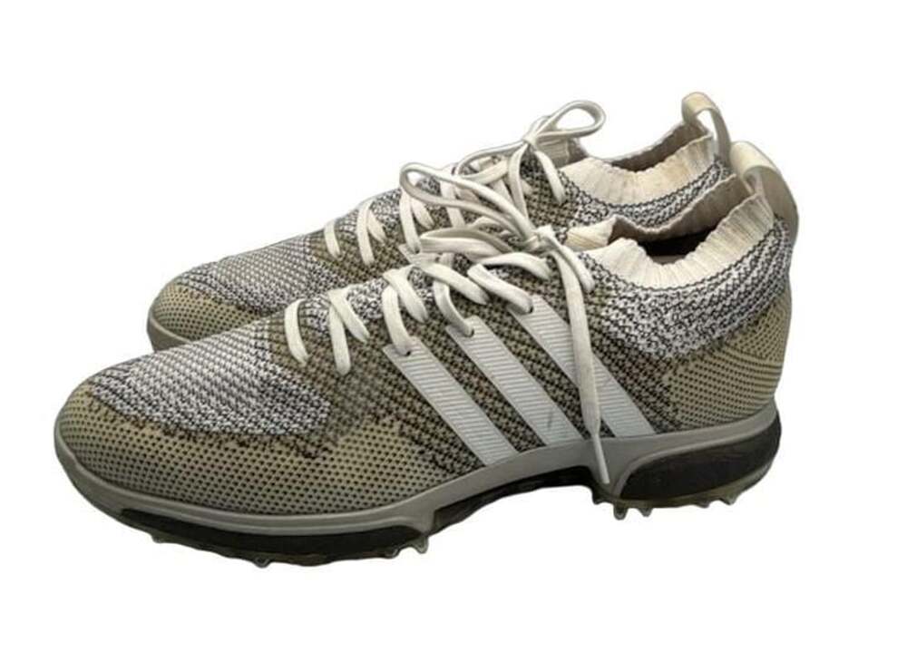Adidas Tour360 Boost Primeknit Spiked Golf Shoes Gray White AC8527 Men's Size 11